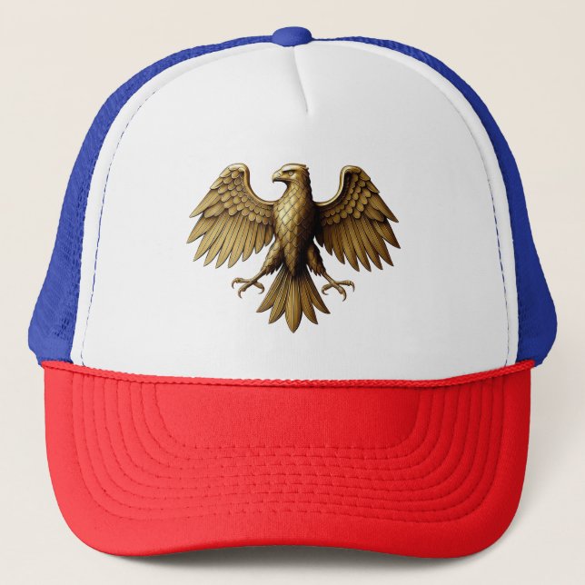 Gorra De Camionero Diseño de camiseta de águila dorada | Majestic Bir (Anverso)