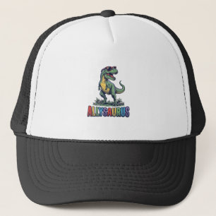 Gorra De Camionero Diseño de camiseta de gafas de sol de dinosaurio v