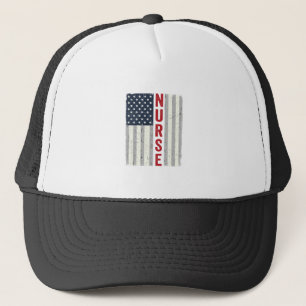 Gorra De Camionero Diseño de camiseta de grabado vintage de bandera e