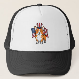 Gorra De Camionero Diseño de camiseta de grabado vintage de Corgi pat