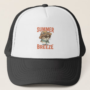 Gorra De Camionero Diseño de camiseta de grabado vintage de gato de b