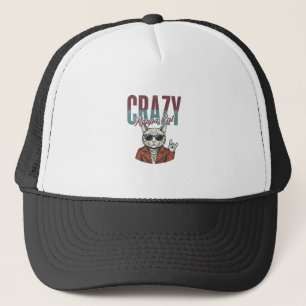Gorra De Camionero Diseño de camiseta de grabado vintage de gato rapp