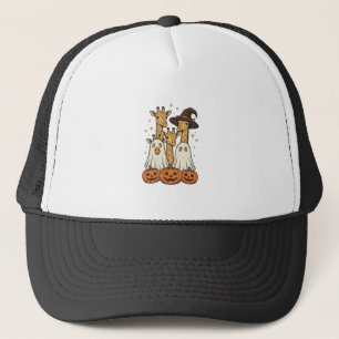 Gorra De Camionero Diseño de camiseta de Halloween de jirafa fantasma