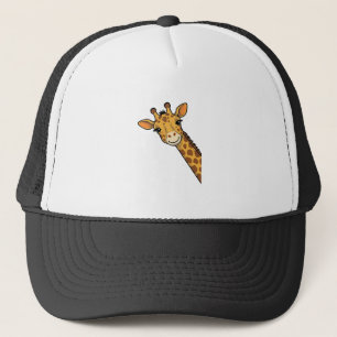 Gorra De Camionero Diseño de camiseta de jirafa que se asoma con grab