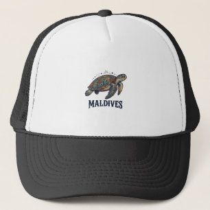 Gorra De Camionero Diseño de camiseta de viaje de tortuga marina vint
