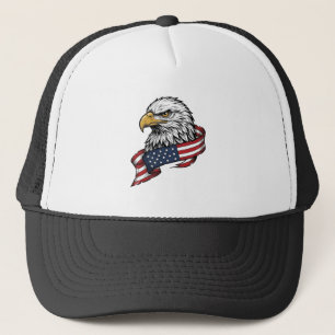 Gorra De Camionero Diseño de camiseta patriótica de águila grabada vi