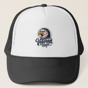 Gorra De Camionero Diseño de camiseta patriótica de águila vintage ve