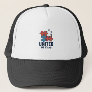 Gorra De Camionero Diseño de camiseta patriótica de pieza de rompecab