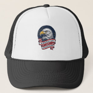 Gorra De Camionero Diseño de camiseta vectorial con cinta patriótica 