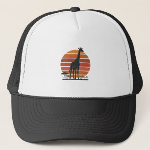 Gorra De Camionero Diseño de camiseta vectorial de safari de puesta d