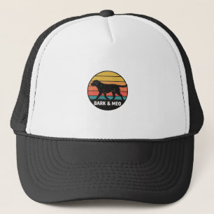 Gorra De Camionero Diseño de camiseta Vintage Bark And Meo Dog Sunset
