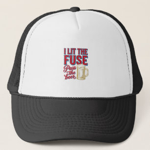 Gorra De Camionero Diseño de camiseta vintage de fuegos artificiales