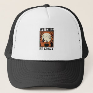 Gorra De Camionero Diseño de camiseta vintage de Halloween Witches Be