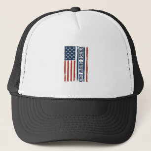 Gorra De Camionero Diseño de camiseta vintage de la bandera americana