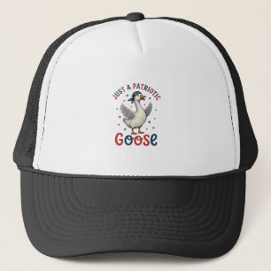Gorra De Camionero Diseño de camiseta vintage del ganso patriótico de
