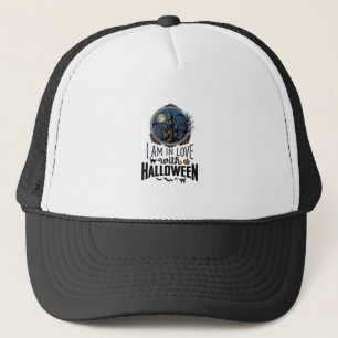 Gorra De Camionero Diseño de camiseta vintage Me encanta Halloween_1