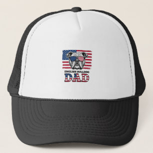 Gorra De Camionero Diseño de camiseta vintage patriótica de papá Bull