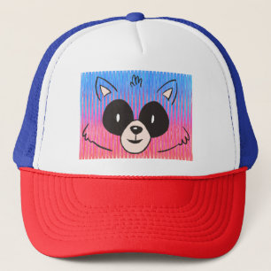 Gorra De Camionero Diseño de cara de mapache divertido