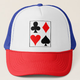 Gorra De Camionero Diseño de cartas Camiseta