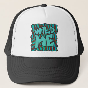 Gorra De Camionero Diseño de cebra marrón y Verde azulado de me salva