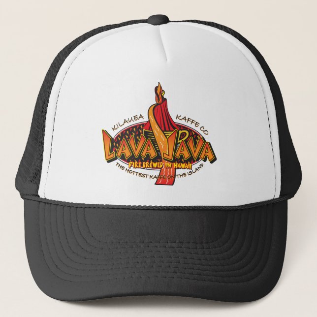 Gorra De Camionero Diseño de círculo de café LAVA-JAVA (Anverso)