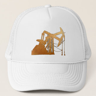 Gorra De Camionero Diseño de cobre apenado de la unidad de bombeo del