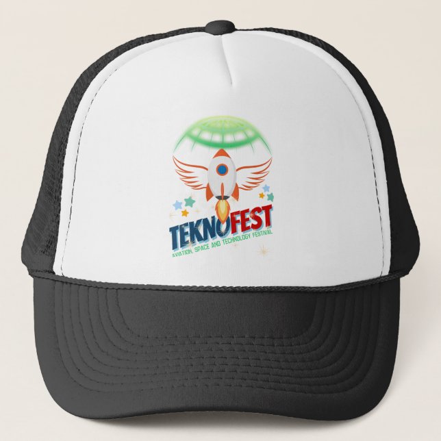 Gorra De Camionero Diseño de cohetes TEKNOFEST - Aviación y tecnologí (Anverso)
