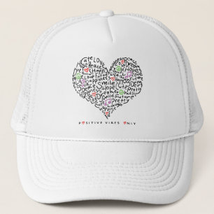 Gorra De Camionero Diseño de Corazón con Vibraciones Positivas
