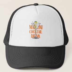 Gorra De Camionero Diseño de cosecha de cócteles clásico Martini