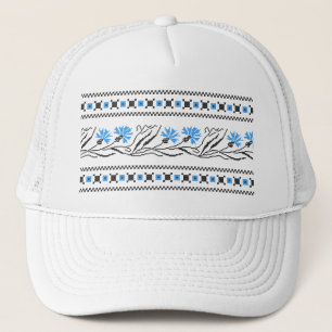 Gorra De Camionero Diseño de costillas de flor azul