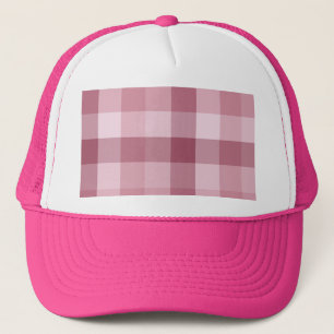 Gorra De Camionero Diseño de cuadros escoceses de gingham rosa