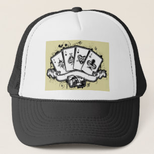 Gorra De Camionero Diseño de cuatro tarjetas de los as