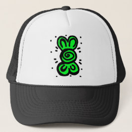 Gorra De Camionero diseño de dibujo de arco verde claro