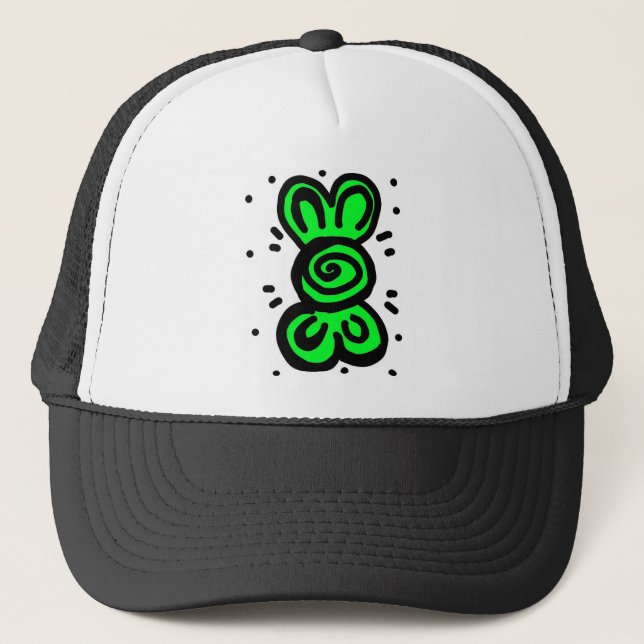 Gorra De Camionero diseño de dibujo de arco verde claro (Anverso)