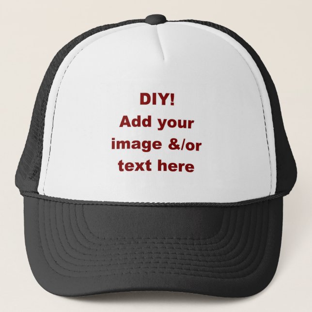 Gorra De Camionero Diseño de DIY su propio regalo de encargo H001D (Anverso)