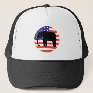Gorra De Camionero diseño de elefante símbolo republicano