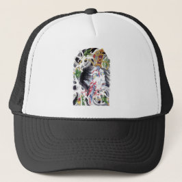 Gorra De Camionero Diseño de espada grotesca japonesa