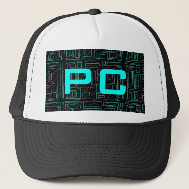 Gorra De Camionero diseño de fondo negro (Anverso)