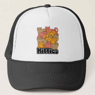 Gorra De Camionero Diseño de gatitos curados - Arte gato adorable