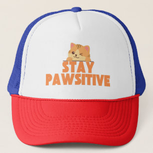 Gorra De Camionero Diseño de Gato Sonriente con Pun de Permanecer Pos