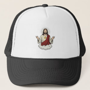 Gorra De Camionero Diseño de grabado vintage devocional del Sagrado C