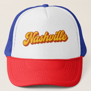 Gorra De Camionero Diseño de guiones Retro Nashville - Viejo atardece