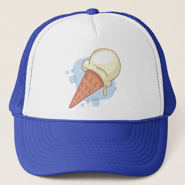Gorra De Camionero Diseño de helado de vainilla genial (Anverso)