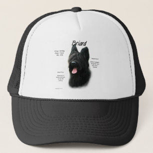 Gorra De Camionero Diseño de historia de Briard (negro)