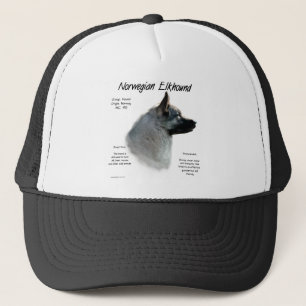 Gorra De Camionero Diseño de historia de elkhound noruego