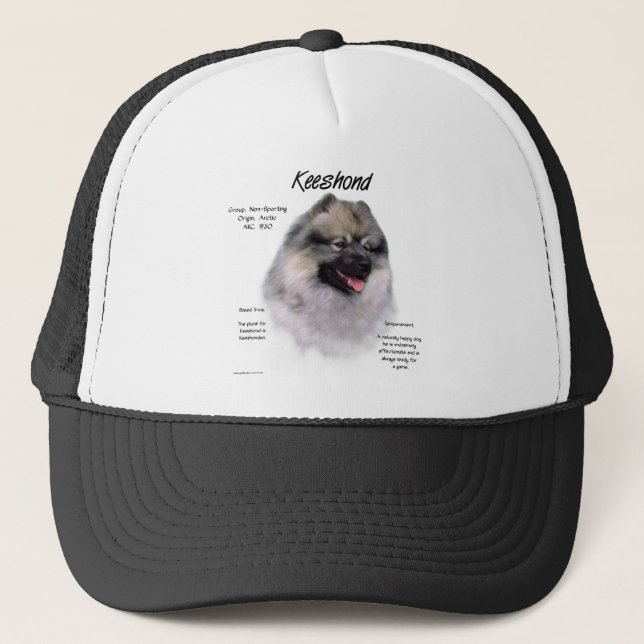 Gorra De Camionero Diseño de historial de Keeshond (Anverso)