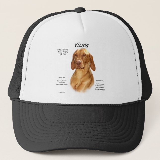 Gorra De Camionero Diseño de historial de Vizsla (Anverso)