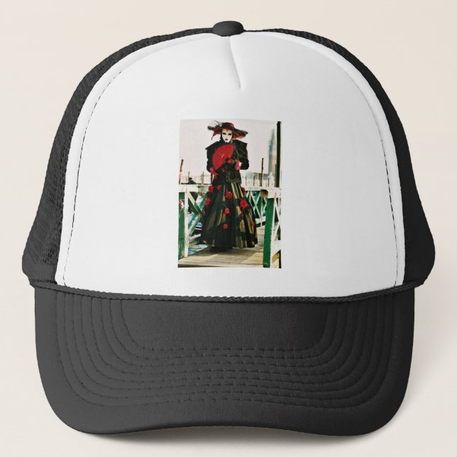 Gorra De Camionero Diseño de Kabuki Geisha (Anverso)
