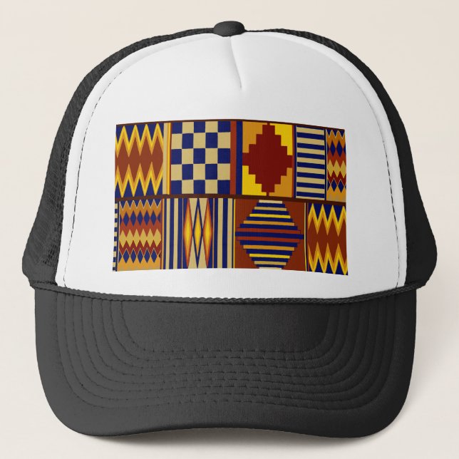 Gorra De Camionero Diseño de la alfombra de Kilim Prayer (Anverso)