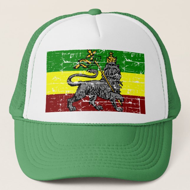 Gorra De Camionero Diseño de la bandera de Rastafarian (Anverso)
